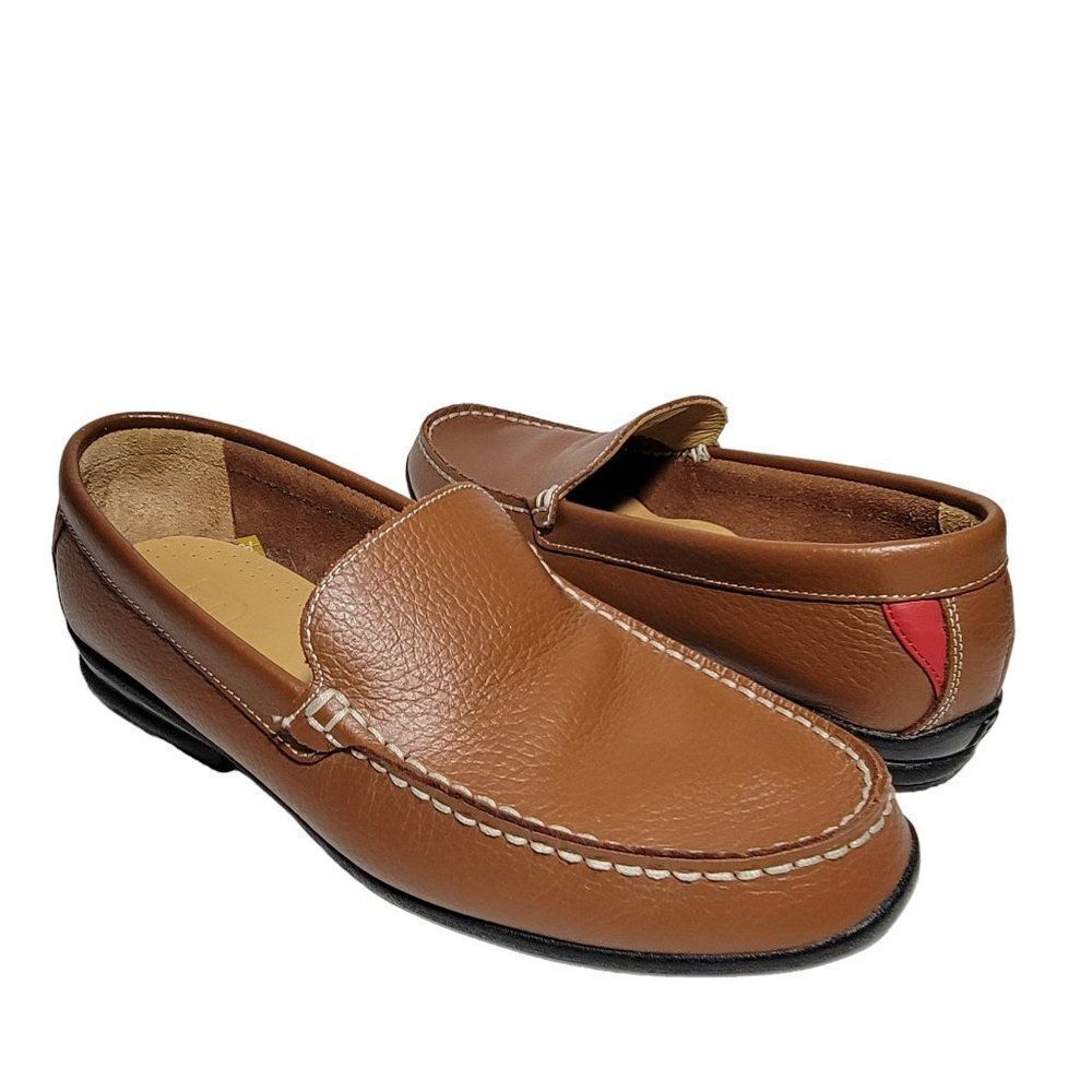 FootJoy FJ Golf Loafers Mens 8.5 W Wide‎ Club Casuals Brown Leather Shoes 79054